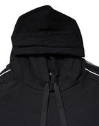 Black Cotton Logo Hooded Sweatshirt Sweater