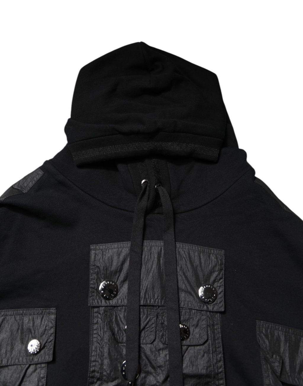 Black Cotton Hooded Sweatshirt Sweater