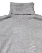 Gray Wool Knitted Men Pullover Sweater