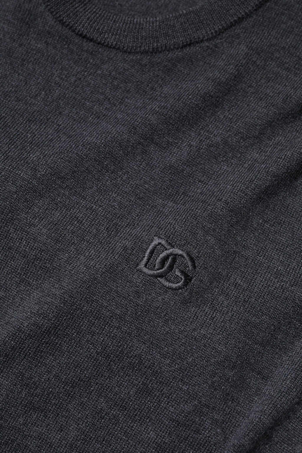 Gray Wool Logo Knitted Men Pullover Sweater