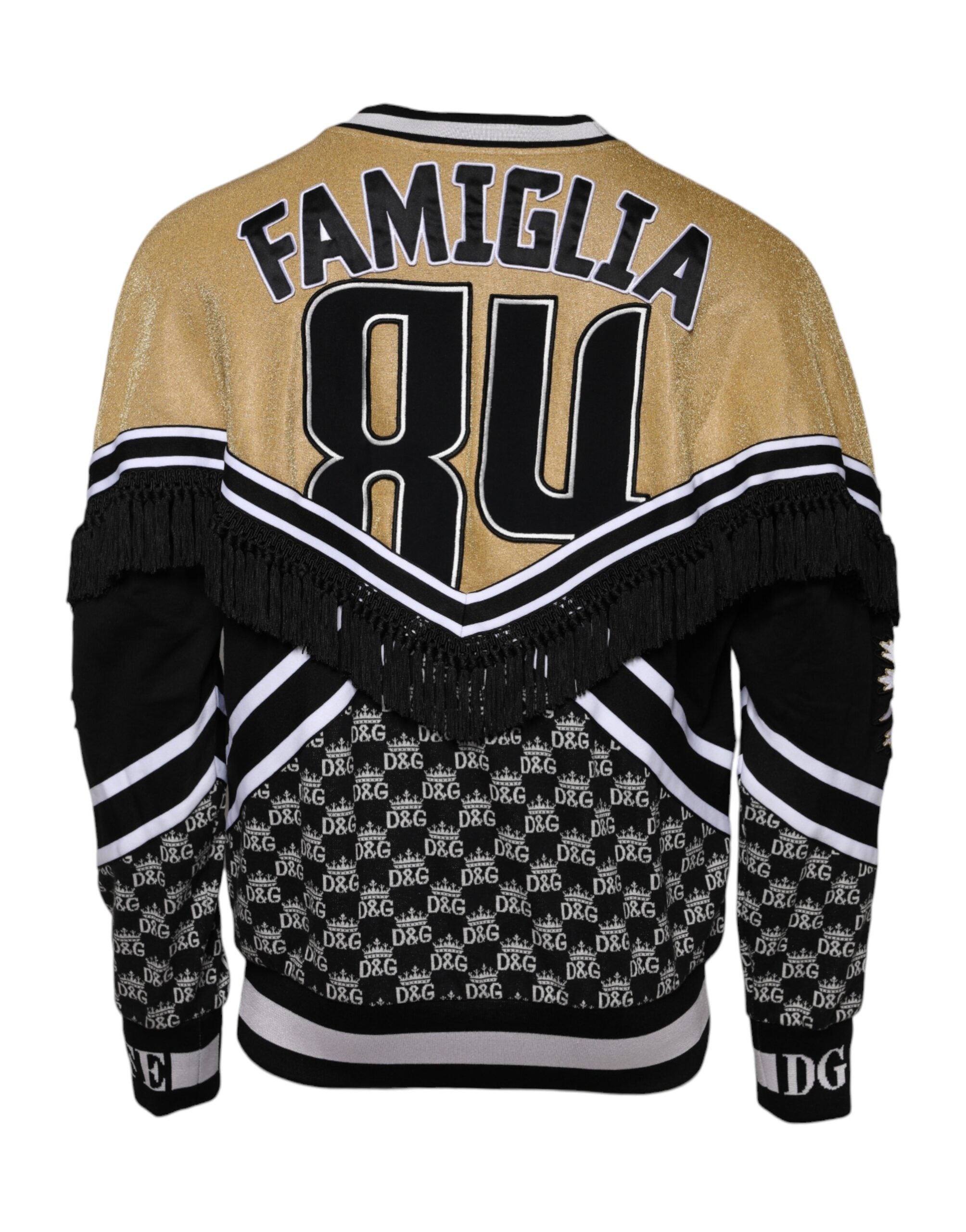 Multicolor Cotton Crew Neck Pullover Sweater