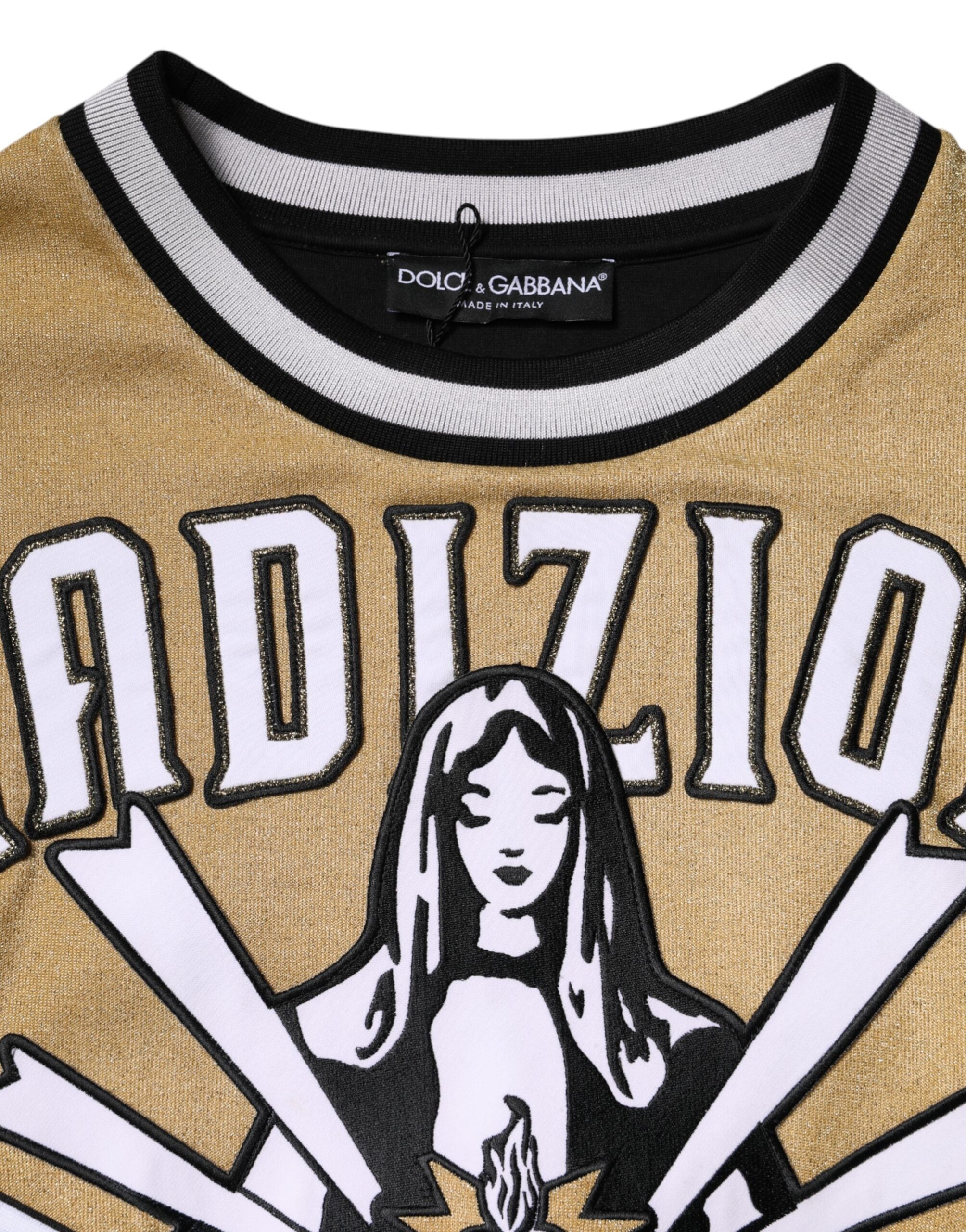 Multicolor Cotton Crew Neck Pullover Sweater