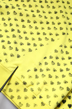 Yellow Heart Crew Neck Men Pullover Sweater