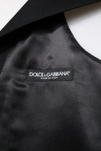 Black Wool Waistcoat Dress Formal Vest