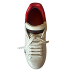 White Red Logo Portofino Sneakers Shoes