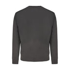 Black Cotton Men Sweatshirt
