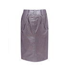 Purple Polyamide Midi Skirt