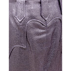 Purple Polyamide Midi Skirt