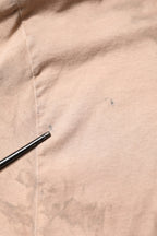 Beige Tie Dye Logo Print Cropped T-shirt