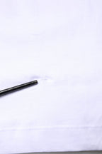 White Cotton DG Embroidery Crew Neck T-shirt