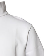White Cotton Turtleneck DG Applique T-shirt