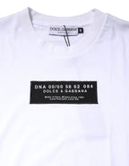 White Cotton Logo Patch Crew Neck T-shirt