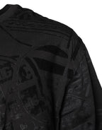 Black Cotton Bandana Logo Crew Neck T-shirt