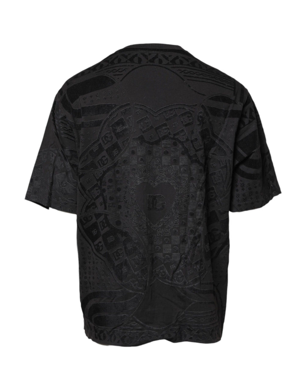 Black Cotton Bandana Logo Crew Neck T-shirt
