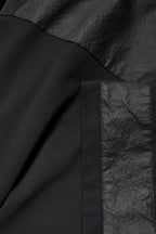 Black Cotton Short Sleeves V-neck T-shirt