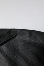 Black Cotton Short Sleeves V-neck T-shirt