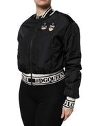 Black Nylon #DGFamily Full Zip Bomber Jacket