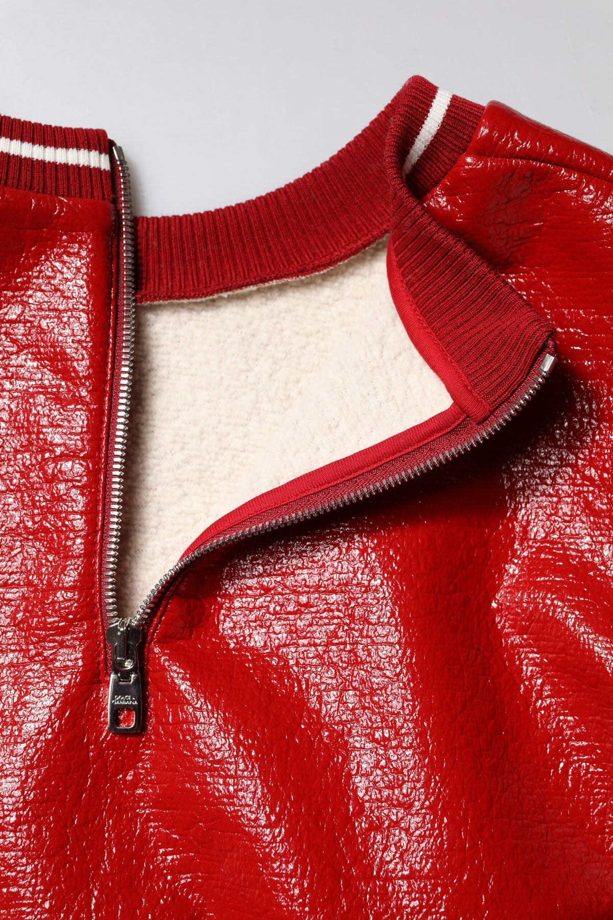 Red Wool DGLogo Embroidery Pullover Sweater