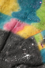 Multicolor Mohair Turtleneck Pullover Sweater