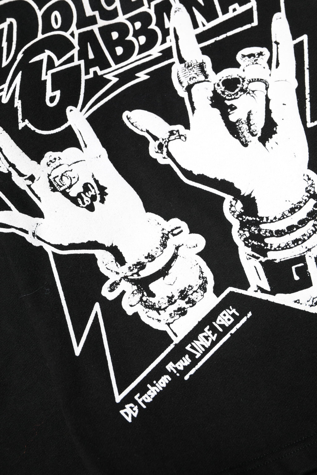 Black Cotton Printed Short Sleeves T-shirt