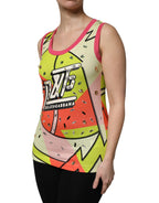 Multicolor Printed Crystal Embellishment Top