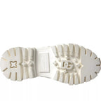 White Leather Rubber Logo Ankle Boots Shoes