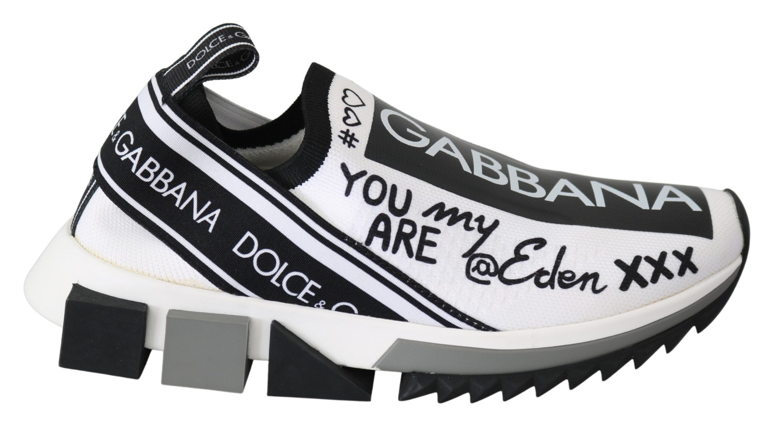 White Black Slip On Sorrento Sneakers