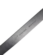 Brown Leather Gold Rectangle Buckle Belt