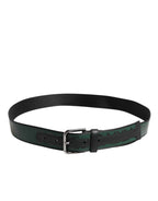 Green Black Polyester DG Logo Buckle Belt