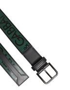 Green Black Polyester DG Logo Buckle Belt