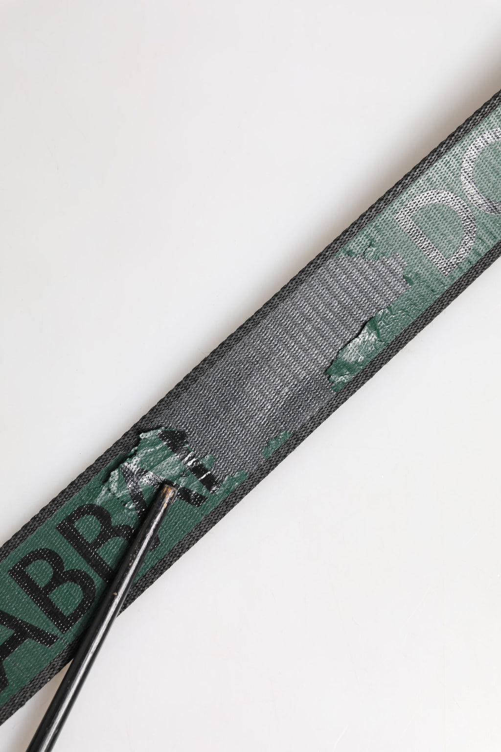 Green Black Polyester DG Logo Buckle Belt