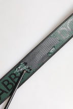Green Black Polyester DG Logo Buckle Belt