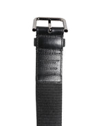 Black Blue DG Logo Silver Metal Buckle Belt