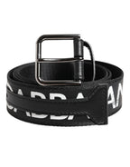 Black White DG Logo Brass Metal Buckle Belt