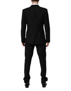 Black MARTINI Crystal Embellished 3 Pc Suit