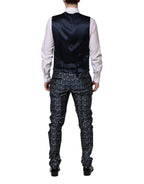 Blue MARTINI Star Jacquard 3 Piece Suit