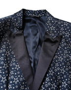 Blue MARTINI Star Jacquard 3 Piece Suit
