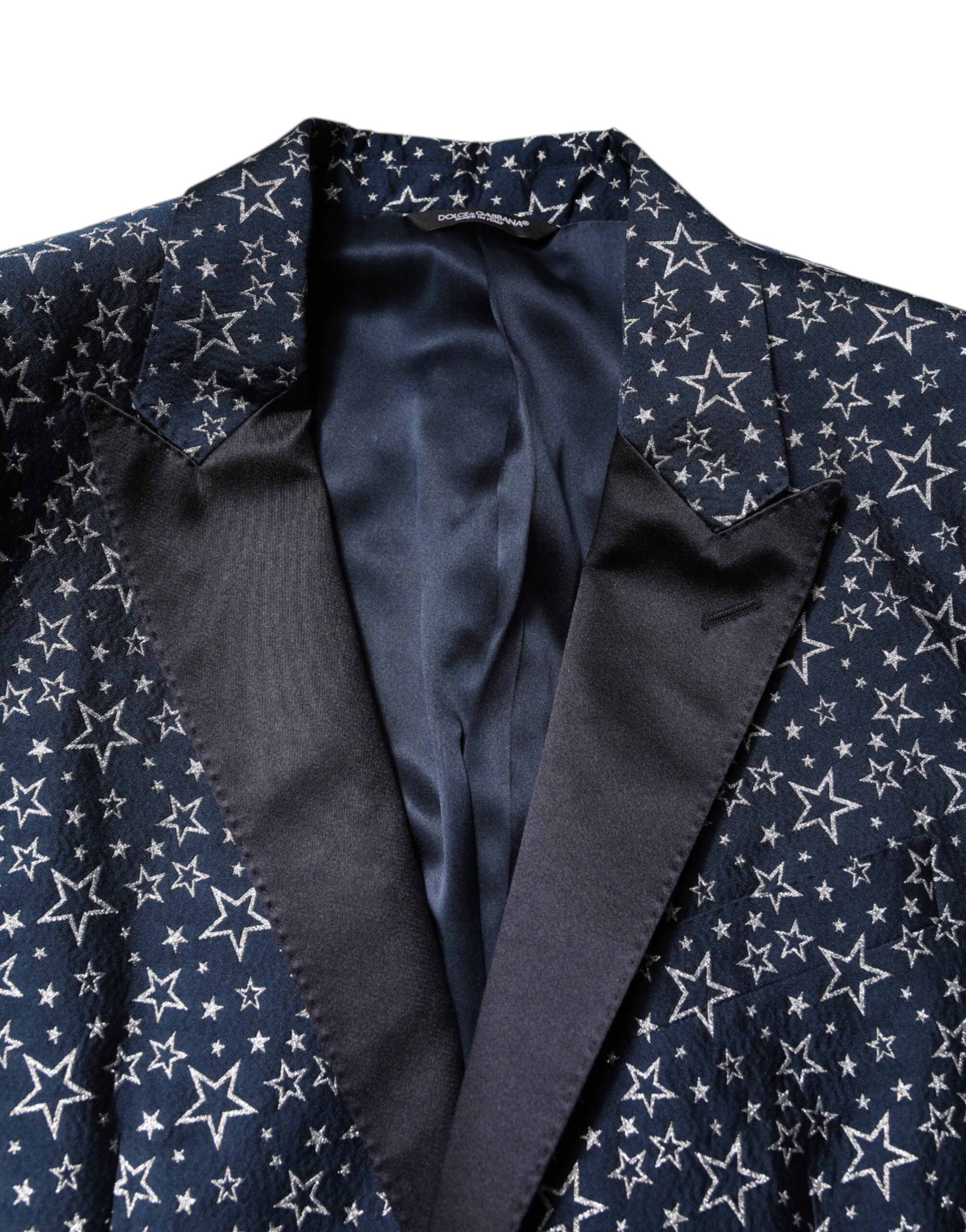 Blue MARTINI Star Jacquard 3 Piece Suit