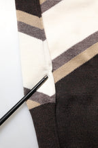 Multicolor Stripes Crew Neck Pullover Sweater