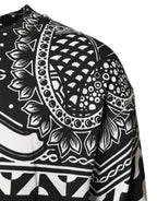 Black White Bandana Cotton Men Sweatshirt Sweater