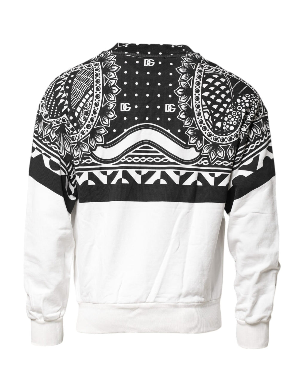 Black White Bandana Cotton Men Sweatshirt Sweater