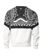 Black White Bandana Cotton Men Sweatshirt Sweater