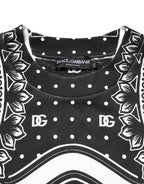 Black White Bandana Cotton Men Sweatshirt Sweater