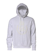 White Embossed Logo Hooded Sweatshirt Sweater