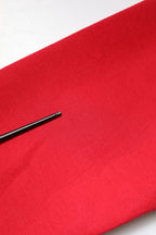 Red Embossed Logo Cotton Crew Neck Sweater