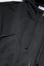 Black Logo Full Zip Hooded Men Sweatshirt Sweater