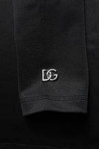 Black Polyester Turtleneck Pullover Sweater
