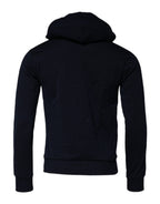 Black Crown Cotton Hooded Sweatshirt Sweater