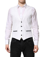 White Sequined Dress Formal Waistcoat Vest