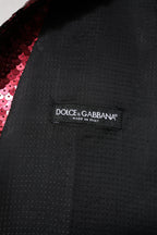 Red Sequined Dress Formal Men Waistcoat Vest